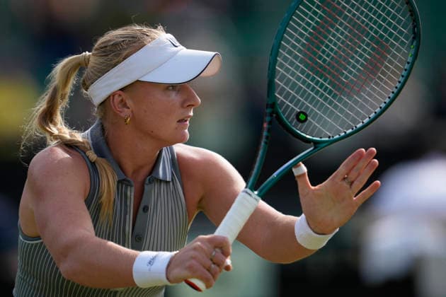 Lexus Nottingham Open - Day One Taylah Preston of Australia competes during her Round of 32 match at the 2026 Lexus Nottingham Open Women s tennis tournament at the Nottingham Tennis Centre in Nottingham, England, on June 15, 2026. Nottingham Great Britain United Kingdom  Copyright: xOwenxHammondx originalFilename:hammond-2026lexu260615_npPsr.jpg