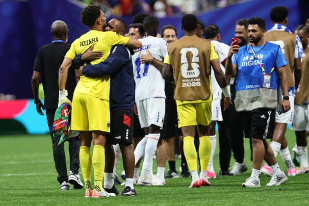 FIFA World Cup, WM, Weltmeisterschaft, Fussball 2026 - Group H - Spain vs Cabo Verde Goalkeeper Vozinha (2-L) of Cape Verde reacts after the FIFA World Cup 2026 group stage match Spain vs Cabo Verde, in Atlanta, USA, 15 June 2026. ATLANTA United States  Copyright: xRONALDxWITTEKx