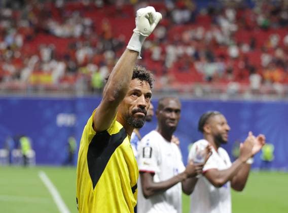 FIFA World Cup, WM, Weltmeisterschaft, Fussball 2026 - Spain v Cape Verde ATLANTA, UNITED STATES OF AMERICA, June 15: Vozinha of Cape Verde national team, Nationalteam celebrates at the full time whistle after the 0-0 draw during the FIFA World Cup 2026 match in Group H between Spain v Cape Verde at Atlanta Stadium, Atlanta, Georgia, United States Of America, on 15 June. (Photo by DC Photo Crystal Pix) Atlanta Atlanta Stadium United States Of America Copyright: xDCxPhotox xCrystaxPixx SportsxPressxPhotox Sportspressphoto_SPR167456