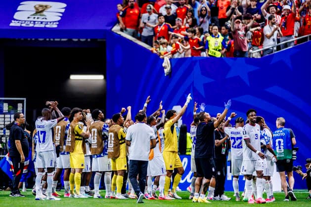 Spain vs Cape Verde - FIFA World Cup, WM, Weltmeisterschaft, Fussball 2026 - 15 06 2026 Cape Verde celebrating during the FIFA World Cup 2026 Group H match between Spain and Cape Verde at Atlanta Stadium on June 15, 2026 in Atlanta, Georgia Atlanta Georgia Copyright: xPGSxPhotoxAgencyx