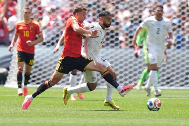 Belgium v Egypt - FIFA World Cup, WM, Weltmeisterschaft, Fussball 2026 - Group G SEATTLE, UNITED STATES - JUNE 15: Mohamed Salah of Egypt in action during the 2026 FIFA World Cup First Stage Group G match between Belgium and Egypt at Lumen Field (Seattle Stadium) in Seattle, Washington, United States on June 15, 2026. Ercin Erturk Anadolu Washington United States. Editorial use only. Please get in touch for any other usage.  Copyright: x2026xAnadoluxErcinxErturkx