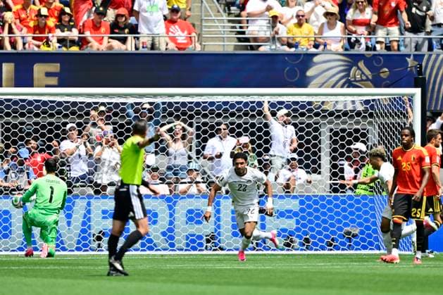 Belgium vs Egypt - 2026 FIFA World Cup, WM, Weltmeisterschaft, Fussball SEATTLE, USA - JUNE 15 : Ashour Emam midfielder of Egypt celebrating scoring a goal during the FIFA World Cup 2026 Group G match between Belgium and Egypt at the Lumen Field stadium on June 15, 2026 in Seattle, USA, 15 06 2026 Seattle United States of America  Copyright: xJanxDexMeuleneirx