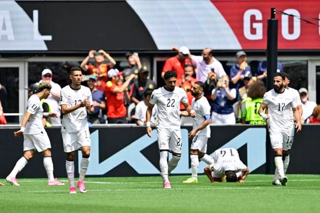 Belgium vs Egypt - 2026 FIFA World Cup, WM, Weltmeisterschaft, Fussball SEATTLE, USA - JUNE 15 : Players of Egypt celebrating a goal (1-0) during the FIFA World Cup 2026 Group G match between Belgium and Egypt at the Lumen Field stadium on June 15, 2026 in Seattle, USA, 15 06 2026 Seattle United States of America  Copyright: xJanxDexMeuleneirx