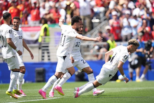 Belgium v Egypt - FIFA World Cup, WM, Weltmeisterschaft, Fussball 2026 - Group G SEATTLE, UNITED STATES - JUNE 15: Emam Ashour of Egypt celebrates after scoring a goal during the 2026 FIFA World Cup First Stage Group G match between Belgium and Egypt at Lumen Field (Seattle Stadium) in Seattle, Washington, United States on June 15, 2026. Ercin Erturk Anadolu Washington United States. Editorial use only. Please get in touch for any other usage.  Copyright: x2026xAnadoluxErcinxErturkx