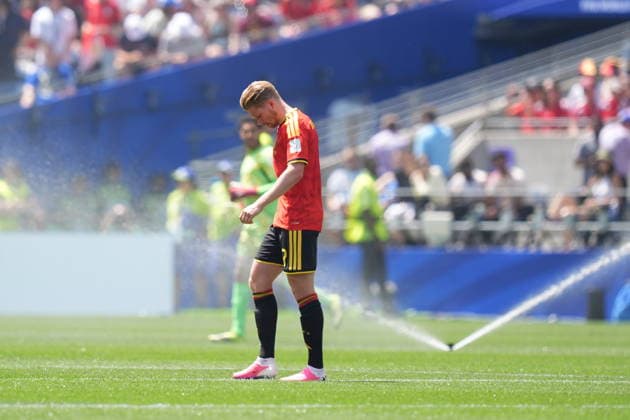 Belgium v Egypt - FIFA World Cup, WM, Weltmeisterschaft, Fussball 2026 - Group G SEATTLE, UNITED STATES - JUNE 15: Kevin de Bruyne reacts after Emam Ashour s goal during the 2026 FIFA World Cup First Stage Group G match between Belgium and Egypt at Lumen Field (Seattle Stadium) in Seattle, Washington, United States on June 15, 2026. Ercin Erturk Anadolu Washington United States. Editorial use only. Please get in touch for any other usage.  Copyright: x2026xAnadoluxErcinxErturkx