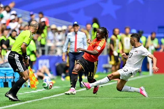 Belgium vs Egypt - 2026 FIFA World Cup, WM, Weltmeisterschaft, Fussball SEATTLE, USA - JUNE 15 : Doku Jeremy forward of Belgium in action during the FIFA World Cup 2026 Group G match between Belgium and Egypt at the Lumen Field stadium on June 15, 2026 in Seattle, USA, 15 06 2026 Seattle United States of America  Copyright: xJanxDexMeuleneirx