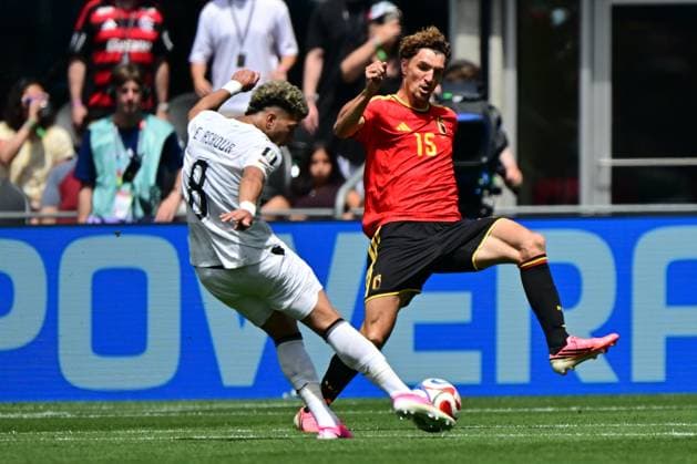 Egypt s Emam Ashour scores a goal during a soccer game between Belgian national team, Nationalteam Red Devils and Egypt, on Monday 15 June 2026 in Seattle, the first game in the group stage of the FIFA World Cup, WM, Weltmeisterschaft, Fussball 2026 in the United States of America. The Diables Rouges - Rode Duivels were drawn into Group G. DIRKxWAEM  x177811913x