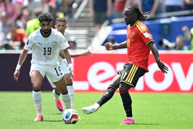 Belgium vs Egypt - 2026 FIFA World Cup, WM, Weltmeisterschaft, Fussball SEATTLE, USA - JUNE 15 : Doku Jeremy forward of Belgium in action during the FIFA World Cup 2026 Group G match between Belgium and Egypt at the Lumen Field stadium on June 15, 2026 in Seattle, USA, 15 06 2026 Seattle United States of America  Copyright: xNicoxVereeckenx