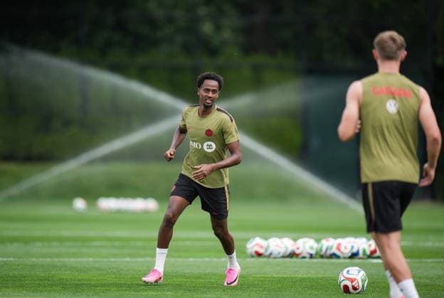 June 15, 2026, Vancouver, Bc, CANADA: Canada s Ali Ahmed participates in a FIFA World Cup, WM, Weltmeisterschaft, Fussball soccer training session, in Vancouver, on Monday, June 15, 2026. Canada News - June 15, 2026  - ZUMAc35_ 20260615_zaf_c35_068 Copyright: xDarrylxDyckx