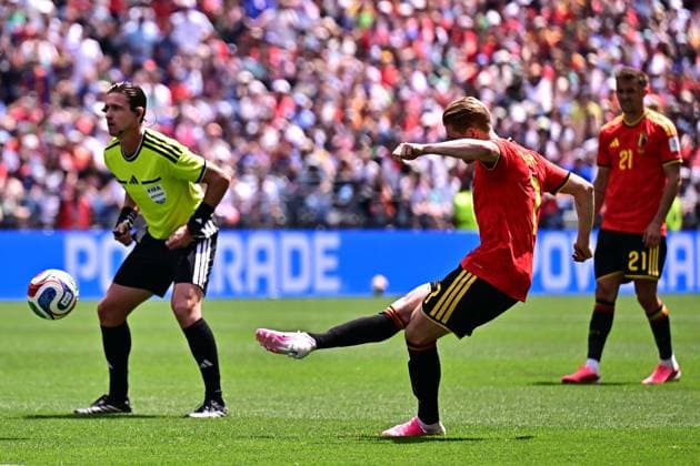 Belgium s Kevin De Bruyne pictured in action during a soccer game between Belgian national team, Nationalteam Red Devils and Egypt, on Monday 15 June 2026 in Seattle, the first game in the group stage of the FIFA World Cup, WM, Weltmeisterschaft, Fussball 2026 in the United States of America. The Diables Rouges - Rode Duivels were drawn into Group G. DIRKxWAEM  x177813546x