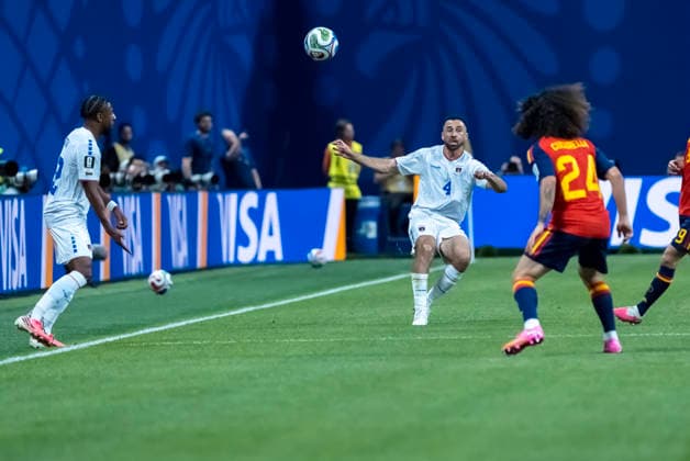 June 12, 2026, Atlanta, Georgia, USA: Cape Verde defender Roberto Lopes (4) plays against Spain during their First Stage Group H match for the 2026 FIFA World Cup, WM, Weltmeisterschaft, Fussball in ATLANTA, Georgia. The game ends in a draw 0:0. Atlanta USA - ZUMAa161 20260612_aaa_a161_161 Copyright: xWalterxArcex