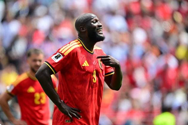 Belgium s Romelu Lukaku reacts during a soccer game between Belgian national team, Nationalteam Red Devils and Egypt, on Monday 15 June 2026 in Seattle, the first game in the group stage of the FIFA World Cup, WM, Weltmeisterschaft, Fussball 2026 in the United States of America. The Diables Rouges - Rode Duivels were drawn into Group G. DIRKxWAEM  x177814710x