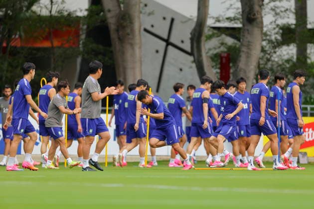FIFA World Cup, WM, Weltmeisterschaft, Fussball 2026 - South Korea training session South Korean players take part in a training session in Guadalajara, Mexico, 15 June 2026. South Korea will face Mexico in a FIFA 2026 World Cup group A match on 19 June. Guadalajara Mexico  Copyright: xFranciscoxGuascox