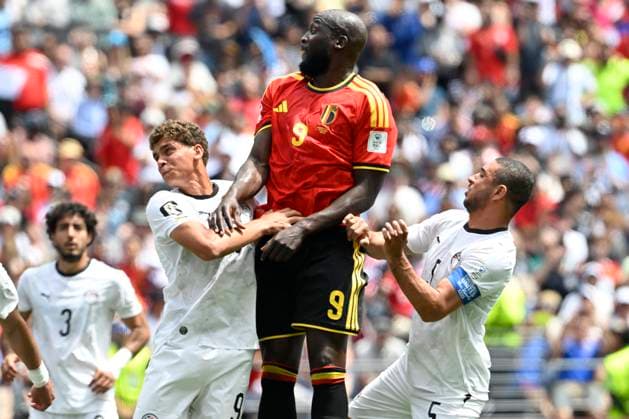Belgium vs Egypt - 2026 FIFA World Cup, WM, Weltmeisterschaft, Fussball SEATTLE, USA - JUNE 15 : Lukaku Romelu forward of Belgium, Abdelkarim Hamza forward of Egypt and Rabia Rami defender of Egypt pictured during the FIFA World Cup 2026 Group G match between Belgium and Egypt at the Lumen Field stadium on June 15, 2026 in Seattle, USA, 15 06 2026 Seattle United States of America  Copyright: xNicoxVereeckenx