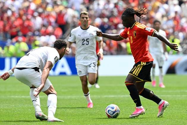 Belgium vs Egypt - 2026 FIFA World Cup, WM, Weltmeisterschaft, Fussball SEATTLE, USA - JUNE 15 : Doku Jeremy forward of Belgium in action during the FIFA World Cup 2026 Group G match between Belgium and Egypt at the Lumen Field stadium on June 15, 2026 in Seattle, USA, 15 06 2026 Seattle United States of America  Copyright: xNicoxVereeckenx