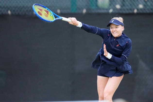 Lexus Nottingham Open - Day One Harriet Dart of Great Britain competes during the round of 16 doubles match at the 2026 Lexus Nottingham Open Women s tennis tournament at the Nottingham Tennis Centre in Nottingham, England, on June 15, 2026. Nottingham Great Britain United Kingdom  Copyright: xOwenxHammondx originalFilename:hammond-2026lexu260615_npPTQ.jpg