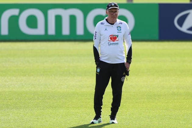 Brazil s head coach, Carlo Ancelotti, leads a training session at Columbia Park in Morristown, New Jersey, United States, 15 June 2026. FIFA World Cup, WM, Weltmeisterschaft, Fussball 2026 - Brazil training session !ACHTUNG: NUR REDAKTIONELLE NUTZUNG!  Copyright: xSebastiaoxMoreirax GR2032 20260615-55020606528_1