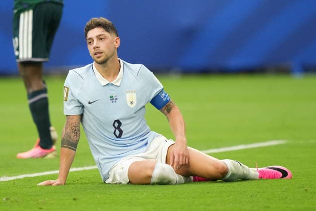 Saudi Arabia v Uruguay - FIFA World Cup, WM, Weltmeisterschaft, Fussball 2026 - Group H FLORIDA, USA - JUNE 15: Federico Valverde (8) of Uruguay looks on during the 2026 FIFA World Cup First Stage Group H match between Saudi Arabia and Uruguay at Hard Rock Stadium (Miami Stadium) in Miami Gardens, Florida, United States on June 15, 2026. Evrim Aydin Anadolu Florida United States. Editorial use only. Please get in touch for any other usage.  Copyright: x2026xAnadoluxEvrimxAydinx