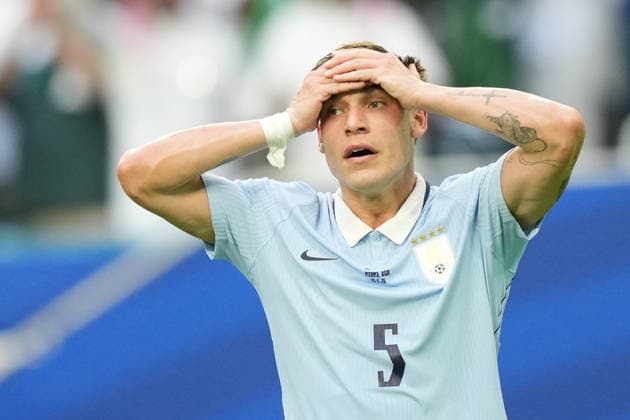 Saudi Arabia v Uruguay - FIFA World Cup, WM, Weltmeisterschaft, Fussball 2026 - Group H FLORIDA, USA - JUNE 15: Manuel Ugarte of Uruguay gestures during the 2026 FIFA World Cup First Stage Group H match between Saudi Arabia and Uruguay at Hard Rock Stadium (Miami Stadium) in Miami Gardens, Florida, United States on June 15, 2026. Evrim Aydin Anadolu Florida United States. Editorial use only. Please get in touch for any other usage.  Copyright: x2026xAnadoluxEvrimxAydinx