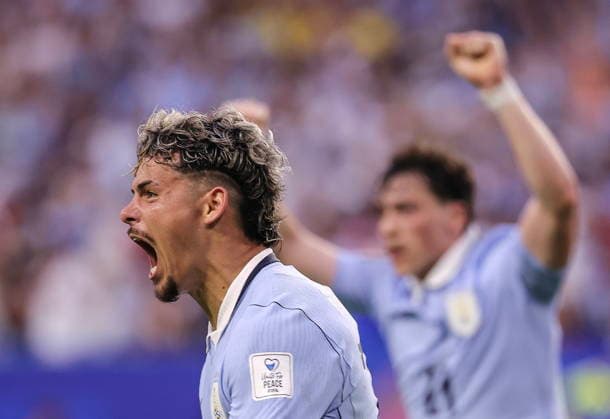 FIFA World Cup, WM, Weltmeisterschaft, Fussball 2026 - Group H - Saudi Arabia vs Uruguay Uruguay defender Maximiliano Araujo celebrates his goal during the FIFA World Cup 2026 group stage match Saudi Arabia against Uruguay, in Miami, Florida, USA, 15 June 2026. MIAMI United States  Copyright: xCRISTOBALxHERRERA-ULASHKEVICHx