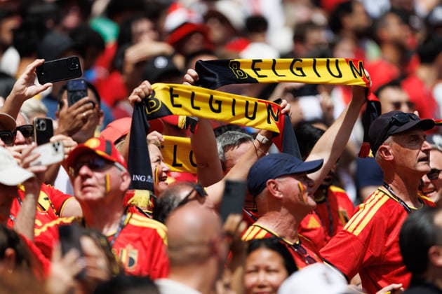 June 15, 2026, Seattle, Washington, United States of America: Belgian fans during the FIFA World Cup, WM, Weltmeisterschaft, Fussball 2026 Group F match between Belgium and Egypt at Lumen Field. Belgium V Egypt Ã¢â‚¬ FIFA World Cup 2026 Group F Ã¢â‚¬ Seattle, USA  - ZUMAc318 20260615_zsp_c318_044 Copyright: xJohnxCarusix