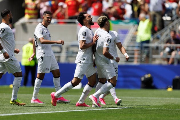 June 15, 2026, Seattle, Washington, United States of America: Emam Ashour of Egypt opens the scoring during the FIFA World Cup, WM, Weltmeisterschaft, Fussball 2026 Group F match between Belgium and Egypt at Lumen Field. Seattle United States of America - ZUMAc318 20260615_zsp_c318_022 Copyright: xJohnxCarusix