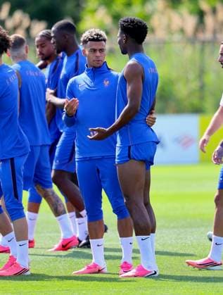 French Soccer Team at Practice Session - New Jersey French player Desire Doue participes during a training session for the 2026 World Cup ahead of France-Senegal in New Jersey on June 15, 2026. Photo by Charles Guerin ABACAPRESS.COM Morristown NJ  Copyright: xGuerinxCharles ABACAx