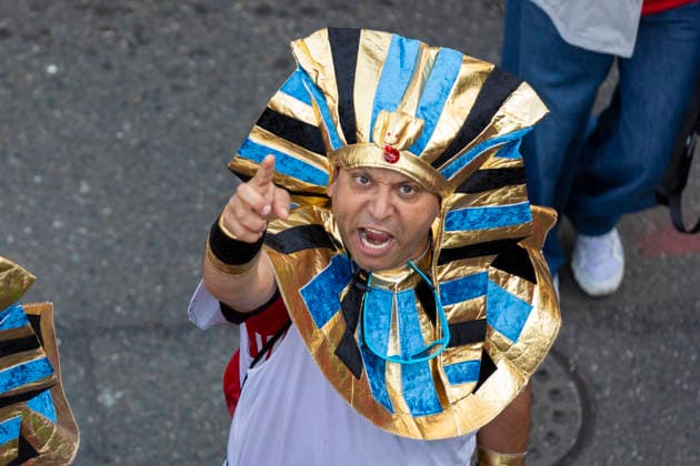 June 15, 2026, Seattle, Washington, USA: Fans of Egypt march through downtown for the FIFA World Cup, WM, Weltmeisterschaft, Fussball match between Belgium and Egypt at Seattle Stadium in Seattle on Monday, June 15, 2026. Seattle USA - ZUMAg235 20260615_zap_g235_034 Copyright: xPaulxChristianxGordonx