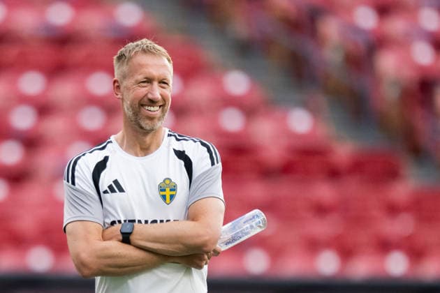 260615 Head coach Graham Potter of the Swedish national football team at a training session during day 5 of the FIFA World Cup, WM, Weltmeisterschaft, Fussball 2026 on June 15, 2026 in Dallas. Photo: Petter Arvidson BILDBYRAN kod PA PA1235 fotboll football soccer fotball vm fotbolls-vm fotball-vm fotbolls-vm 2026 fifa world cup 2026 träning practice training sverige sweden sverige a bbeng *** June 15, 2026  Copyright: PETTERxARVIDSON BB260615PA069