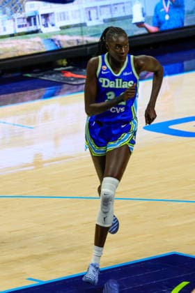 June 15, 2026, Arlington, Texas, USA: ARLINGTON, TX : Dallas Wings forward Awak Kuier (34) during their Commissioner CupÃ¢â‚¬â ¢s game the Las Vegas Aces at College Park Center in Arlington on Wednesday night. Arlington USA - ZUMAm257 20260615_zsp_m257_023 Copyright: xBrianxMcLeanx