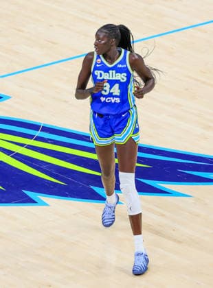 June 15, 2026, Arlington, Texas, USA: ARLINGTON, TX : Dallas Wings forward Awak Kuier (34) during their Commissioner CupÃ¢â‚¬â ¢s game against the Las Vegas Aces at College Park Center in Arlington on Wednesday night. Arlington USA - ZUMAm257 20260615_zsp_m257_047 Copyright: xBrianxMcLeanx