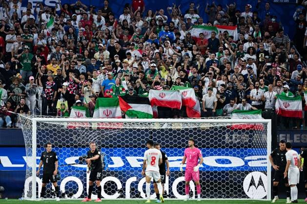 Fans of Iran during a FIFA Men’s World Cup 2026 Group Stage football match between Iran and New Zealand at Los Angeles Stadium, in Inglewood on June 15th 2026 (Photo by Nayra Halm SPP)  Copyright: xNayraxHalm SPPx Sportspressphoto_SPR167629