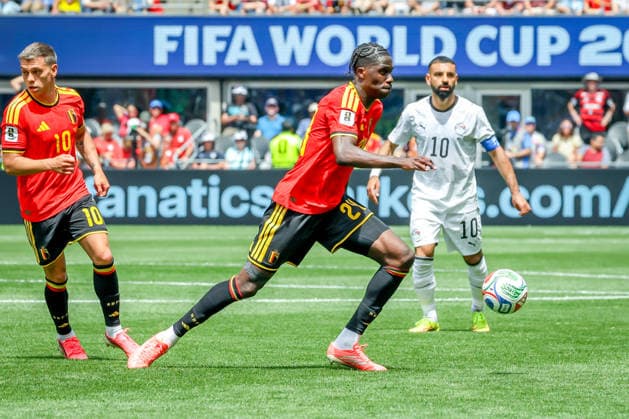 June 15, 2026, Seattle, Washington, USA: Belgium defender Timothy Castagne (21) during the match between Belgium and Egypt in the World Cup 2026 at Seattle Stadium, Seattle, Washington Seattle USA - ZUMAj111 20260615_zsp_j111_038 Copyright: xTomxJonesx