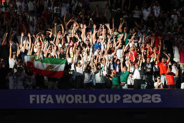 FIFA World Cup, WM, Weltmeisterschaft, Fussball 2026 - Group G - Iran vs New Zealand Iran fans cheer after a goal in the first half during the FIFA World Cup 2026 group stage match Iran against New Zealand, in Los Angeles, USA, 15 June 2026. LOS ANGELES United States  Copyright: xCHRISxTORRESx