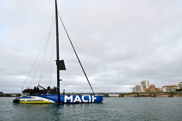 ARRIVEE VENDEE ARCTIQUE PHOTOPQR OUEST FRANCE Franck Dubray ; Les Sables-d Olonne ; 16 06 2026 ; Voile Arrivée de la Vendée Arctique aux Sables d Olonne avec l arrivée de Sam Goodchild sur Macif qui termine deuxième de la course. Il rend hommage à Charlie Dalin , mort le 11 juin 2026 a gagné le dernier Vendée Globe avec Macif. (Photo Franck Dubray) Les Sables d Olonne, France, june 16th 2026 The Vendée Arctique race has arrived in Les Sables d Olonne, with Sam Goodchild on Macif finishing second. A tribute was also paid to Charlie Dalin, who died on June 11, 2026, and won the last Vendée Globe with Macif. Les Sables-d Olonne France  Copyright: xPHOTOPQR OUESTxFRANCE MAXPPPxFranckxDubrayx 20260616OFR5768 20260616OFR5767