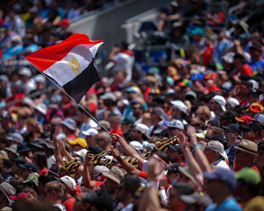 Belgium v Egypt: Group G - FIFA World Cup, WM, Weltmeisterschaft, Fussball 2026 The Fans of Egypt during the second half of the FIFA World Cup 2026 Group G match between Belgium and Egypt at Seattle Stadium on June 15, 2026 in Seattle, Washington. Seattle Washington United States Copyright: xMohamedxTageldinx