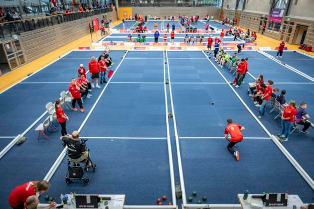 The boccia competitions at the Special Olympics National Games will take place on Tuesday, June 16, 2026, at the Joachim Deckarm Hall in Saarbrücken,detected_source_language bub