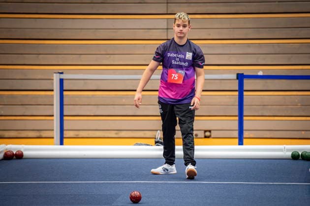The boccia competitions at the Special Olympics National Games will take place on Tuesday, June 16, 2026, at the Joachim Deckarm Hall in Saarbrücken. Pictured is Yannik Berger from the team at the AWO Special Education School at Ökosee.,detected_source_language bub