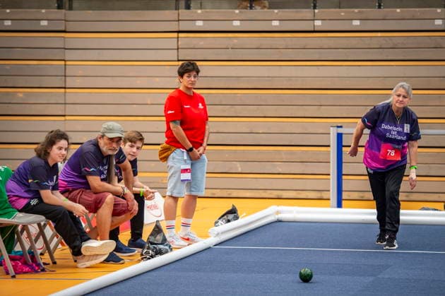 The boccia competitions at the Special Olympics National Games will take place on Tuesday, June 16, 2026, at the Joachim Deckarm Hall in Saarbrücken. Pictured is Monika Job from the team at the AWO Special Education School at Ökosee.,detected_source_language bub