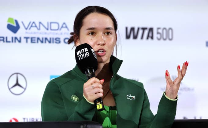 Eva Lys (GER) at a press conference