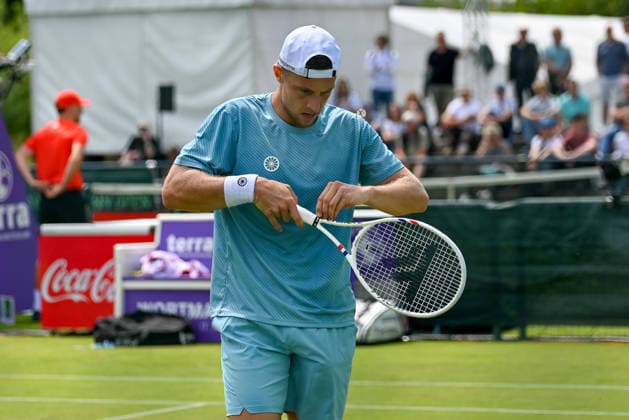 Tallon Griekspoor (NED) looks pensive at the TERRA WORTMANN Open 2026, Tennis, ATP, Mens 500, Tournament, Main Draw, June 16, 2026, TERRA WORTMANN Open 2026, Tennis, ATP, Men’s 500, Tournament, Main Draw, June 16, 2026, Indoor,detected_source_language Copyright: xEibner-Pressefoto RobertxGertzenx EP_RGN