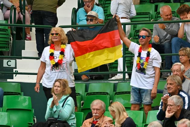 German tennis fans, tennis, fans, Germany, TERRA WORTMANN Open 2026, tennis, ATP, Mens 500, tournament, main draw, June 16, 2026, TERRA WORTMANN Open 2026, Tennis, ATP, Mens 500, Tournament, Main Draw, June 16, 2026, Halle,detected_source_language Copyright: xEibner-Pressefoto RobertxGertzenx EP_RGN