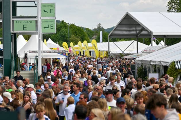 A view of the well-attended heristo Arena in Halle, Westphalia, during the TERRA WORTMANN Open 2026, Tennis, ATP, Mens 500, Tournament, Main Draw, June 16, 2026, TERRA WORTMANN Open 2026, Tennis, ATP, Men’s 500, Tournament, Main Draw, June 16, 2026, Halle,detected_source_language Copyright: xEibner-Pressefoto RobertxGertzenx EP_RGN