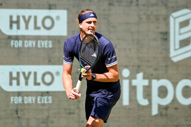 Alexander Zverev (GER) serving at the TERRA WORTMANN Open 2026, Tennis, ATP, Mens 500, Tournament, Main Draw, June 16, 2026, TERRA WORTMANN Open 2026, Tennis, ATP, Mens 500, Tournament, Main Draw, June 16, 2026, Indoor,detected_source_language Copyright: xEibner-Pressefoto RobertxGertzenx EP_RGN