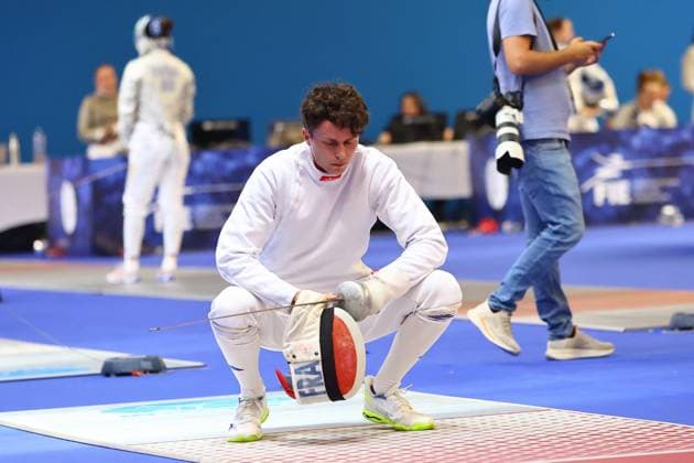 Escrime championnat d Europe PHOTOPQR LE COURRIER PICARD Haslin ; Antony ; 16 06 2026 ; 16 06 26 Championnat d Europe d escrime - épée hommes Paul Fortin (France) vs Flavio Giannotte (Lux) 32èmes de finale Photo Fred Haslin European fencing championship in Antony, France, on June 16, 2026 Antony 92 France  Copyright: xPHOTOPQR LExCOURRIERxPICARD MAXPxHaslinx 20260616LCP7024 20260616LCP7024