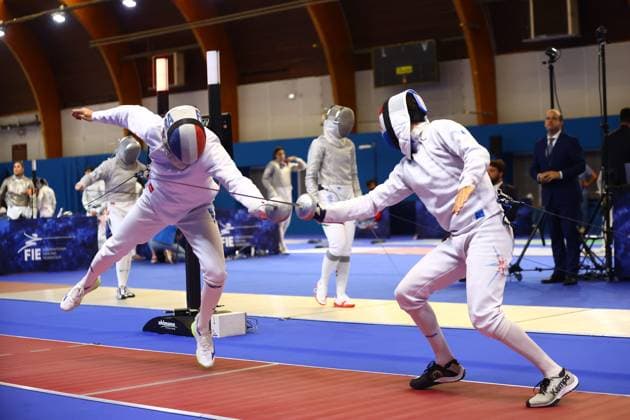 Escrime championnat d Europe PHOTOPQR LE COURRIER PICARD Haslin ; Antony ; 16 06 2026 ; 16 06 26 Championnat d Europe d escrime - épée hommes Paul Fortin (France) vs Flavio Giannotte (Lux) 32èmes de finale Photo Fred Haslin European fencing championship in Antony, France, on June 16, 2026 Antony 92 France  Copyright: xPHOTOPQR LExCOURRIERxPICARD MAXPxHaslinx 20260616LCP7031 20260616LCP7031