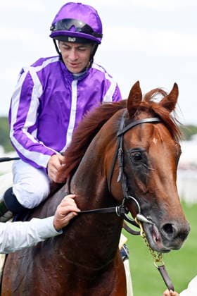 June 16, 2026, Ascot, Windsor, GBR Great Barrier Reef with Wayne Lordan aboard after winning the Coventry Stakes at Ascot Racecourse Horse, Jockey, Great Barrier Reef, Lordan, Victory 260616C908ROYAL ASCOT JPG,detected_source_language