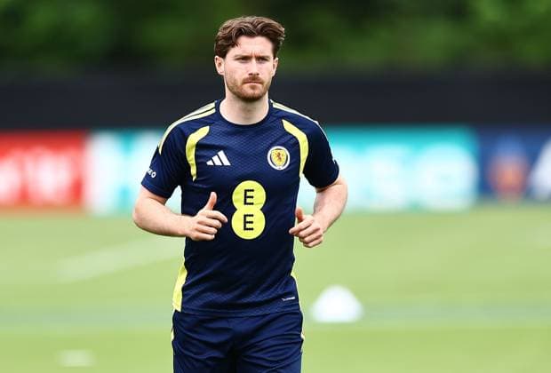 Anthony Ralston of Scotland Scotland Training and press conference, PK, Pressekonferenz 2026 FIFA World Cup, WM, Weltmeisterschaft, Fussball Football, Atrium Health Performance Park, Charlotte, USA - 16 Jun 2026Charlotte Atrium Health Performance Park United States of America EDITORIAL USE ONLY No use with unauthorised audio, video, data, fixture lists, club league logos or live services. Online in-match use limited to 120 images, no video emulation. No use in betting, games or single club league player publications.  Copyright: xMichaelxZemanek Shutterstockx 16928907ag