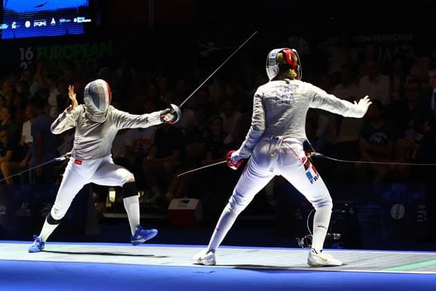 Escrime championnat d Europe PHOTOPQR LE COURRIER PICARD Haslin ; Antony ; 16 06 2026 ; 16 06 26 Championnat d Europe d escrime - sabre dames Sara Balzer vs Toscane Tori Photo Fred Haslin European fencing championship in Antony, France, on June 16, 2026 Antony 92 France  Copyright: xPHOTOPQR LExCOURRIERxPICARD MAXPxHaslinx 20260616LCP7083 20260616LCP7083