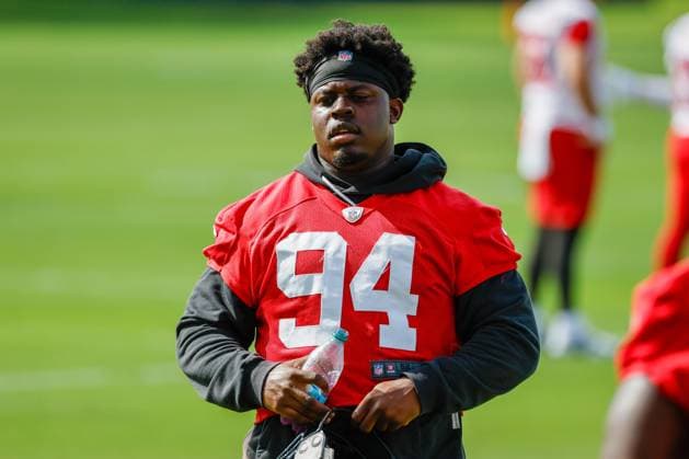 June 16, 2026, Tampa, Florida, USA: Tampa Bay Buccaneers defensive lineman Calijah Kancey (94) warms up during mandatory mini-camp at the AdventHealth Training Center in Tampa on Tuesday, June 16, 2026. Tampa USA - ZUMAs70_ 0859278531st Copyright: xJeffereexWoox